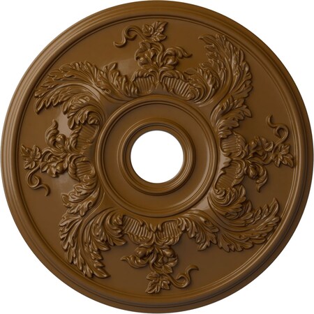Ekena Millwork Acanthus Twist Medallion (Canopies up to 8 3/8"), 23 5/8"OD x 4 5/8"ID x 1 7/8"P, Smokey Topaz CM23ACSTF